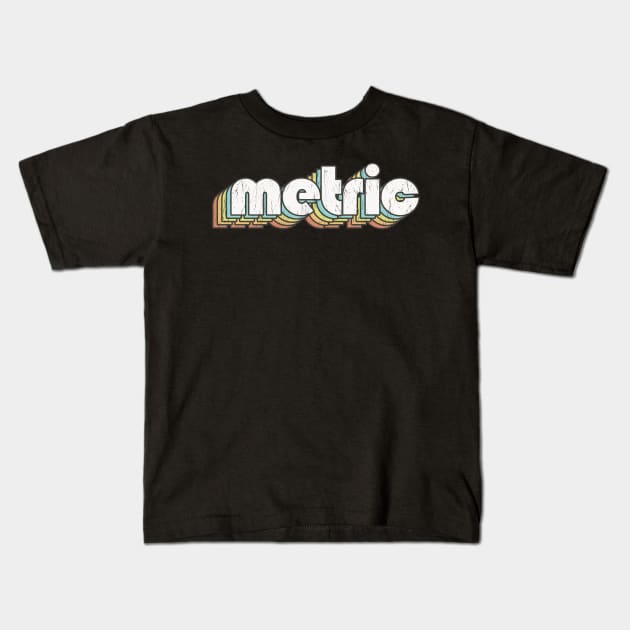 Metric / Rainbow Vintage Kids T-Shirt by Jurou